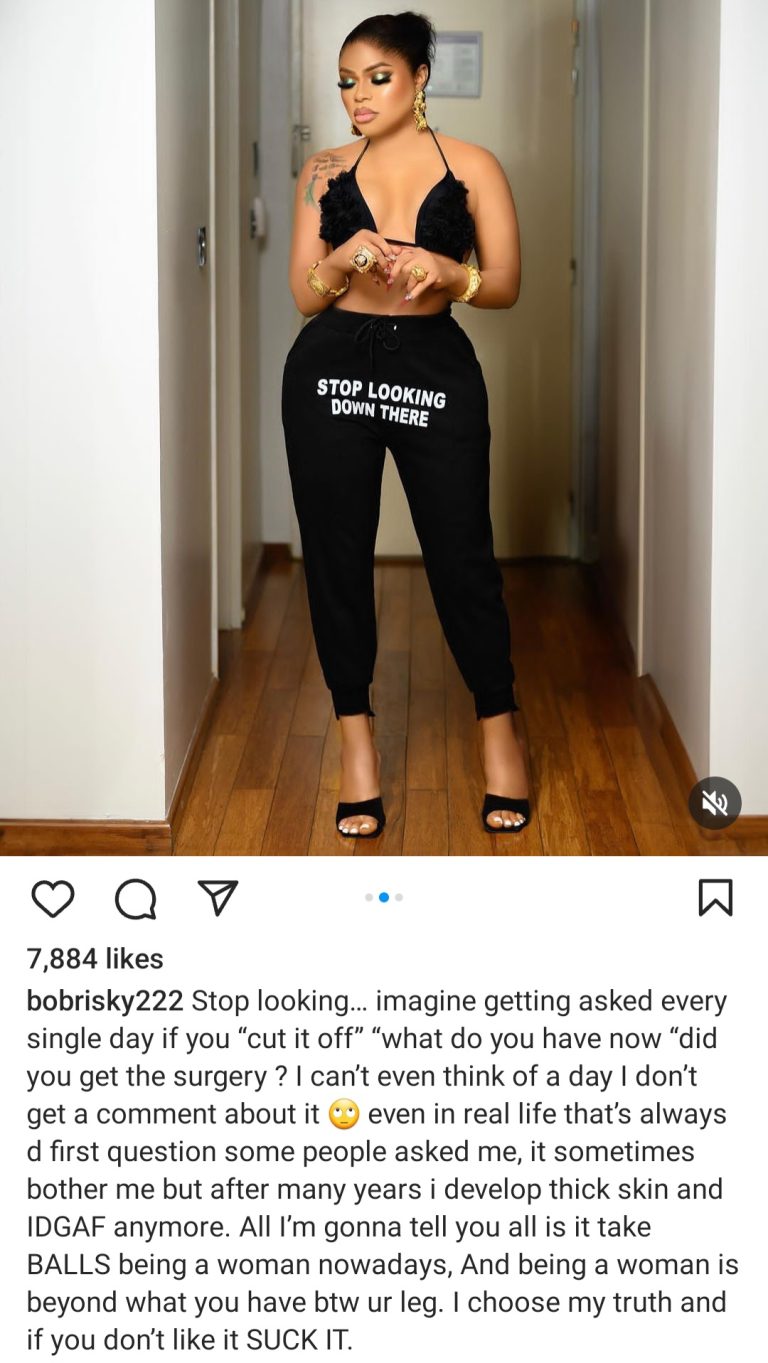 Bobrisky addresses curious people who want to know if he has "cut it off"