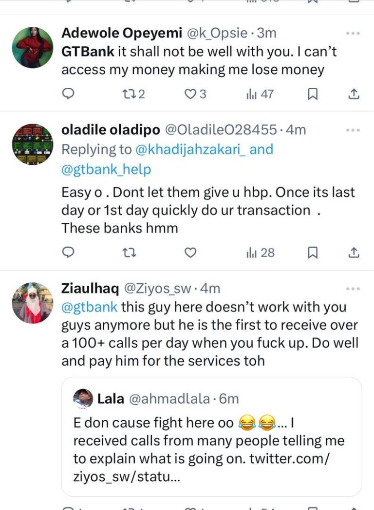 Get it together! - GTBank trends on X as Nigerians drag the bank over bad network