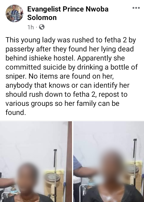 Young woman found