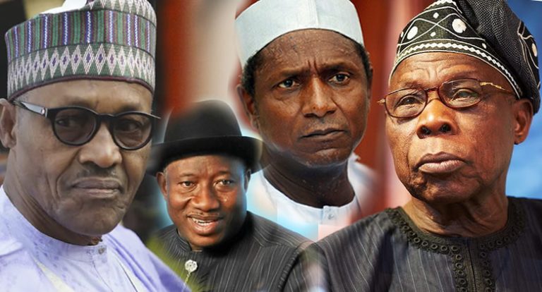 Buhari, Jonathan, Yar’Adua and Obasanjo